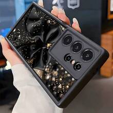 1 件黑色蝴蝶结防摔手机壳，厚防滑保护套，适用于 17 系列、Honor、Redmi、Galaxy、 - 黑色 - 查看 3