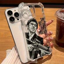 Funda de teléfono compatible con for  17,16, 15, 14, 13, 12, 11 Pro Max, X, XR, XSMAX, 8 y 7 Plus, resistente a los golpes, transparente y suave en el dorso. - transparente - Ver 4