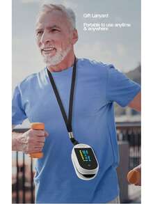 指夹式血氧仪，用于检测血氧饱和度。这是一款老年人适用的脉搏血氧仪，可以监测脉搏和心率。 - 黑與白 - 查看 9