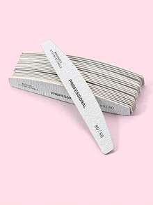 5pcs Semicircular Professional Nail Files, 80/80 Grit,Nail Supplies,Nail Tools,Nail Art Tools,Back To School,Nails,Nail Tools For Press On Nails - Light Grey - View 4