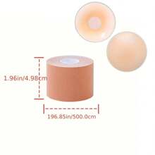 1 Roll, Anti-Glare Stickers, Anti-Expansion And Gathered Chest Elastic Fabric Muscle Stickers, Invisible Lifting Breast Stickers, Sheet Bandage Stickers, Nipple Cover Breathable Breast Lift Belt, Can Tighten Your Chest, Suitable For A-E Cup Large Breasts! Plus A Firm Non-Stick Seamless Cover, Reusable Self-Adhesive Silicone Stickers, Women's Non-Stick Nipple Cover, A Must-Have In Summer, A Good Gift For Yourself!