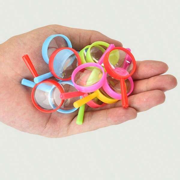 Mini lupa, Mini lupa de colores, Lupa pequeña, Lupa para niños, Mini lupa de mano, Lupa de resina, Lupa multifuncional, Instrumento óptico, Herramienta de enseñanza, Accesorio de observación para niños, Para útiles escolares, De vuelta a la escuela