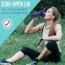 2-Pack 28oz/830ml Premium Shaker Bottles With 4 Stainless Steel Balls - Leakproof  Mixer Cups For Protein, Smoothies & Meal Replacement - Gym, Office, Travel & Home Use - Blue & Clear Combo With Measurement Marks - 2)藍色/綠色 - 查看 7