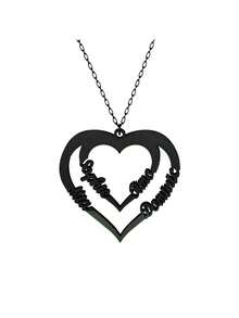 Custom Family Love Engraved Stainless Steel Pendant Necklace, Elegant Design For Daily Wear, Mother's Day Gift, Valentine's Day Gift, Family Member Memorial, Thanksgiving Christmas Home Decor - Multicolor - View 7