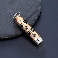 Paw Urn Cremation Necklace Sterling Silver Dog Cat Pet Paw Print Cremation Jewelry For Pet Ashes Animal Keepsake Memorial Charm Pendant Necklace