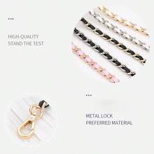 1Pc 120cm Long PU Leather Bag Strap For Crossbody Shoulder Bag Strap Replacement Accessories For Handbags 8mm Wide Bag Chain,Mobile Phone Neck Hanging Chain - Multicolor - View 6