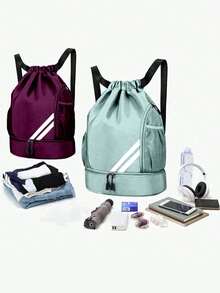 防水户外旅行背包，带鞋隔层的健身旅行背包，篮球包，登山背包 - 彩色 - 查看 10