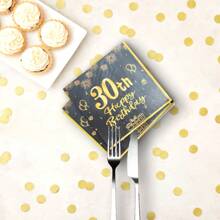 20 قطعة من المناديل السوداء والذهبية، مناسبة لأعياد الميلاد 18/21/30/50/60/70 - مناديل ورقية ذات طبقتين للاستخدام مرة واحدة، مناسبة للمناسبات والأعياد والأعياد السنوية وديكور المائدة والمنزل للرجال والنساء