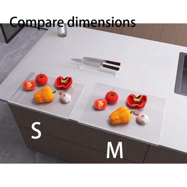 1 Piece, Kitchen Counter Acrylic Cutting Board, Countertop Cutting Board, Non-Slip Cutting Board, For Kitchen Countertop Protection, Kitchen Supplies, Kitchen Accessories