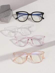 4 件装女士轻薄亚克力方形相框，休闲撞色设计，时尚百搭，适合返校季和 Y2K 风格配饰 - 彩色 - 查看 12