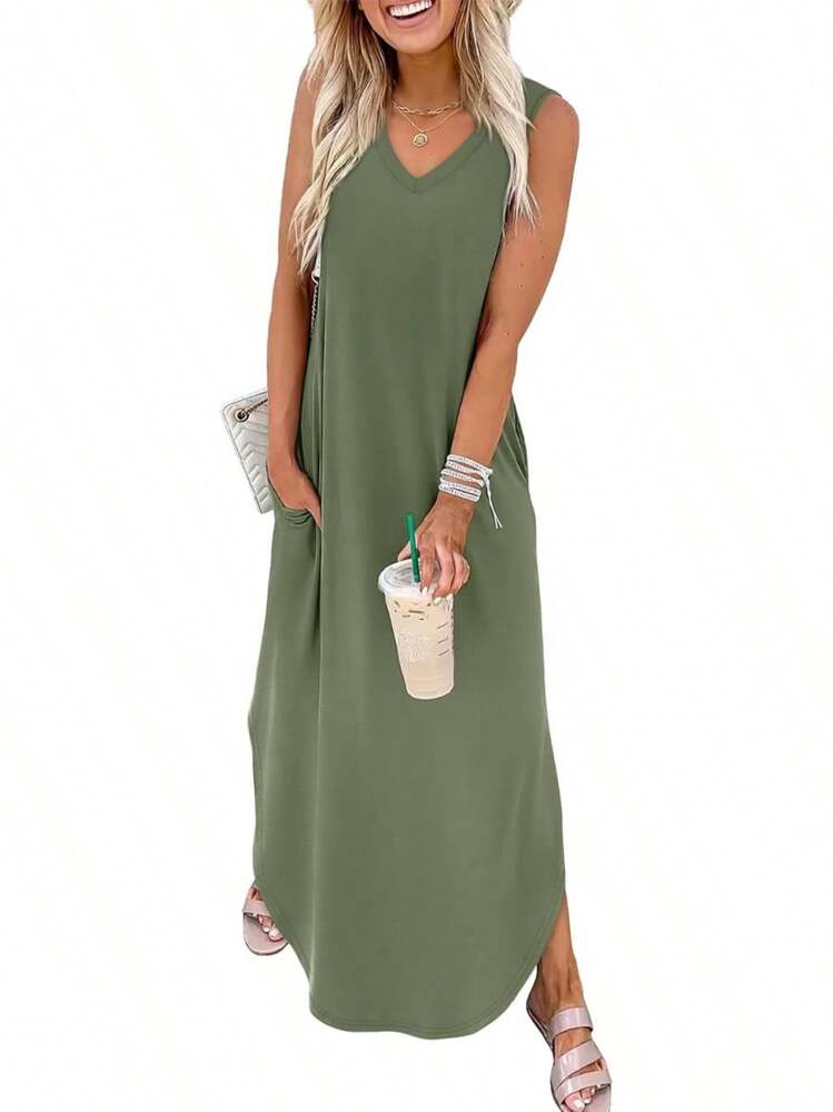 sampeel summer maxi dress Sampeel Spring Dresses for Women 2025 Casual Long Maxi Dress 2025  Sundresses Beach Vacation Swimsuit Coverup Army Green S at Amazon Women's  Clothing store