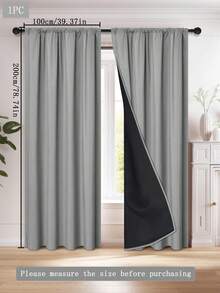 1 件春季涤纶纯色遮光窗帘，轻质，杆袋设计，100% 涤纶遮光遮阳，经典简约风格，适用于卧室、客厅、书房、窗户装饰、家居装饰，轻质 100% 涤纶纯色窗帘，四季皆宜，适合家庭日常使用 - 彩色 - 查看 32