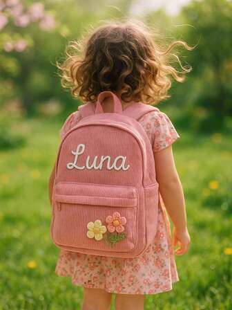 Custom Kids Backpack With Name, Personalized Embroidered Toddler Book Bag, School Backpack For Children, Cute Back-To-School Gift For Kids Backpacks Handmade Backpacks, Personalized Alphabet Backpacks, Hand-Embroidered Commemorative Backpacks Backpack Travel Bags, Gifts For Girlfriends, Gifts For Moms, Bridal/Bridesmaids Party Gifts,Multi-Functional,Ornamental,Letter,Stylish,Modern,Colorful,Cute,Adorable,Casual,Custom,Personalised,Unique,Customized,Ideal Gifts For Him,Ideal Gifts For Her,Kids,Urban Gala,Travel, School,Christmas Gift