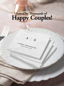 20/40/60/100 Pcs Custom Napkins, Personalized Napkins For Wedding Anniversary, Suitable For Couple, Lovers, Romantic Gift, Napkins Disposable Beverage Dessert Napkins For Wedding Table Decorations Engagement Party, Personalized Wedding Napkins, Unique Ideal Gifts For Her,Multi-Functional,Durable,Ornamental,Reusable,Exquisite,Stylish,High-Quality,Colorful,Modern,Custom,Personalized,Unique,Ideal Gifts For Him,Ideal Gifts For Her,Boyfriend,Dad,Girlfriend,Mom,Family,Friends,Tea Room,Home,Garden,Office,For Anniversaries,For Valentine's Day,For Mother's Day,For Birthdays,For Father's Day,For Graduation,For Weddings,For Housewarming,Personal Items