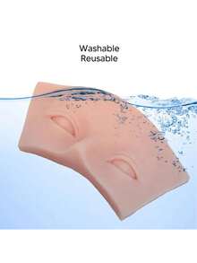 BUCICE Eyelash Extension Training Practice Eyelash Model Silicone Skin Face, Reusable 3D Practice Silicone Skin Lips Permanent Makeup Tattoo Training Makeup Tools - Multicolor - View 3