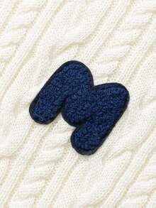 mini bala 儿童学院风毛衣 2025 秋季柔软保暖套头衫 - 藍紫 - 查看 7