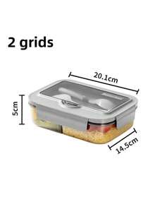1400ml Microwave Bento Box, 3-Compartment, With Utensils, Suitable For Picnic, Work, School, Camping And Fitness - Multicolor - View 17