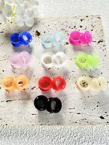 20pcs 9mm Thin Flared Silicone Ear Gauges, Punk Style Piercing Jewelry, Minimalist Fashion Ear Plugs - Speaker Silicone Ear Amplifier - View 6