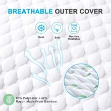 Cooling Bed Pillows Set Of 2, Shredded Memory Foam Pillows With Gel, Adjustable Firmness For Side, Back, Stomach Sleepers, 20x26, White,8643979