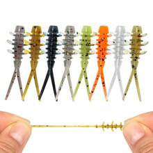 Spinpoler 25mm Micro Soft Worm Fishing Lure Light Game Tpr Mini Ajing Artificial Plastics Insect Ocean Rock Fishing Ice Fishing Freshwater Saltwater Mackerel Rockfishtackle - Multicolor - View 2