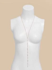 1 Pieza Cadena De Cuerpo De Borlas Largas De Cadena Dorada Para Damas Accesorios De Lencería