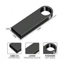 10pcs Custom Logo Mini Metal USB Flash Drive 64GB Black Portable High Speed Storage Stick 64GB Waterproof Black USB Flash Drive Laser Printing