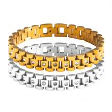 1 件不锈钢嘻哈情侣表带和手链，适合日常、节日、派对、装饰和佩戴 - 手鐲 - 查看 12