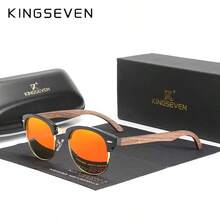 KINGSEVEN 复古胡桃木男女通用休闲眼镜，适合钓鱼、驾驶及其他场合 - A - 查看 17