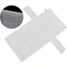 10pcs White Plastic Canvas Needlework Bed Sheets - Square Grid Embroidery & Cross-Stitch Mesh Mats For DIY Crafts, Bookmarks, Bags, Cups - Hand-Knitting Supplies For Beginners & Experts, Sewing Supplies - As shown - View 8