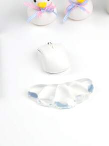 Mouse Wrist Rest, Gel Transparent Mouse Wrist Support Pad, Lovely Ergonomic Mouse Wrist Pad, Soft Transparent Wrist Pain Relief Office Home Desk Computer Mouse