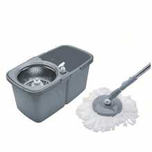Wiadro plastikowe podwójne i mop obrotowy +zapas