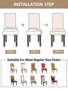 1pc, 4pcs, 6pcs Abstract Pattern Solid Color L-Shaped Chair Cover, Home Dust-Proof Elastic One-Piece Chair Cover, Nordic Modern Minimalist Style, Universal Fit, Suitable For Living Room, Dining Room, Bedroom Home Decor - Light Gray - View 5