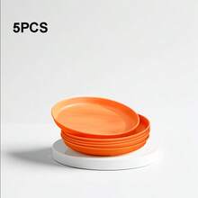5/10pcs 5.9 Inch (Approx. 15cm) Appetizer Plates, Lightweight PP Dishware, Durable Reusable Plastic Plates/Trays For Salad, Dessert, Cake, Suitable For Graduation/Birthday/Singles Party, Wedding, Outdoor Picnic, Kitchen, Dorm, Microwave And Dishwasher Friendly,School Supplies - Multicolor - View 15