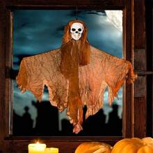 万圣节DIY装饰 - 橙色、灰色悬挂鬼魂3件套