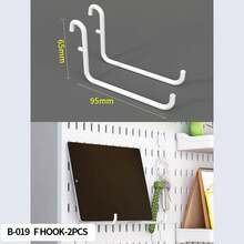 Gancho F blanco - 2 piezas