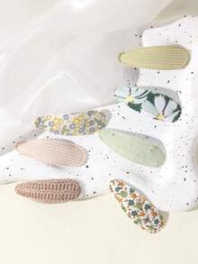 16 件/卡 婴儿女孩礼物 新款头饰 手工钩针儿童发夹 发饰 - 彩色 - 查看 5