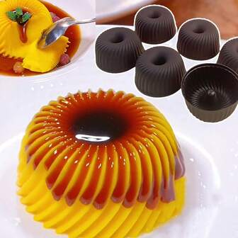 1pc Silicone Mousse Cake Mold, 3D Baking Mold For Pastries, Truffles, Pudding, Jelly, Cheesecake