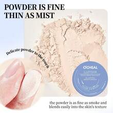 Polvo compacto matificante de 3 colores, polvo de fijación perfecto de larga duración con borla, peso neto: 10g - Multicolor - Ver 5