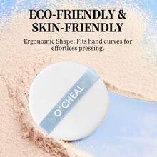 Polvo compacto matificante de 3 colores, polvo de fijación perfecto de larga duración con borla, peso neto: 10g - Multicolor - Ver 7