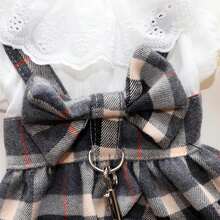 4 件套狗狗连衣裙（带牵引绳），宠物公主裙，适合春、夏、秋季