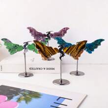 Artisan-Carved Rock Crystal Dragon Wings In Flight: Elegant Home/Office Decor | Perfect Romantic Gift For Christmas & Milestones