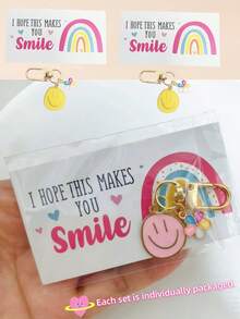 7 piezas Llaveros con caras sonrientes felices - Colgantes de llavero de metal con dibujos animados coloridos y tarjetas, estructura de metal duradera para carteras y bolsos, recuerdos de fiesta, regalos de Acción de Gracias y regreso a la escuela, llaveros para el aula, set multicolor de accesorios para automóviles, gótico lindo y Y2K