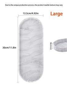 硅胶托盘套装 - 1/2 件套(11.8 英寸和 9.8 英寸)大号防碎耐热白色大理石设计梳妆台托盘,适用于浴室台面、厨房台面水槽、卫生间、卧室、肥皂、香水收纳盒 - 彩色 - 查看 12