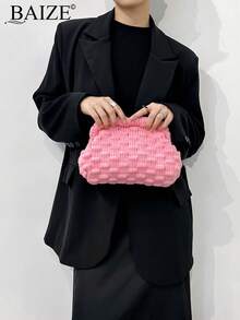 ENBEI BAIZE Elegant Clutch Bag For Women - Bags For Woman, Pink Bag, Cosmetic Bag Large, Durable, Multifunctional Beach Bag For Women, Summer Wallet, Elegant Women Bag, Suitable For Daily Use And Festive Occasions Valentine's Day Gift, Holiday Essential, Travel Essentials, Wedding Season Souvenir Bag, Wedding Accessories