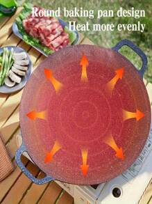 4-Piece Set, Non-Stick Cast Iron Frying Pan - Cast Iron Wok - Non-Stick Skillet + 3 PiecesCooking Set, Easy To Clean | Outdoor Cookware - Outdoor Camping - Picnic - Cooking Utensils. Picnic Set, Outdoor Cooking Set. - Multicolor - View 3