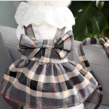 4 件套狗狗连衣裙（带牵引绳），宠物公主裙，适合春、夏、秋季