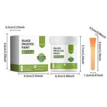 哑光磨砂玻璃漆，办公室遮光浴室玻璃隐私涂层，磨砂玻璃漆 - 白色 - 查看 3