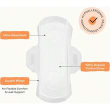 The Honey Pot Company - Sanitary Pads For Women - Non-Herbal Super W/Wings - Organic - Cotton Cover & Ultra-Absorbent Pulp Core - Feminine Care - FSA & HSA Eligible - 16 Ct - Non-herbal Heavy Flow Liners - View 5