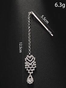 1 件锆石头带、泪珠头饰和欧美风格新娘发饰、头饰珠宝、头链、发藤链、发饰、学校用品、