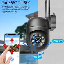 1/2/4pcs 2.4G WiFi Security Camera, Home Security Monitoring With 360° Panoramic View, Two-Way Audio, AI Motion Detection & Night Vision, Remote Control Via App, Suitable For Indoor Use - Black - View 4